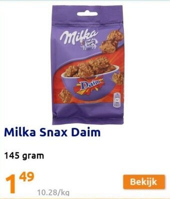 Action Milka Snax Daim aanbieding