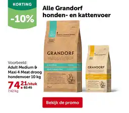 AVEVE Adult Medium & Maxi 4 Meat droog hondenvoer 10 kg aanbieding