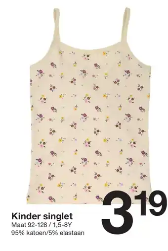 Zeeman Kinder singlet aanbieding