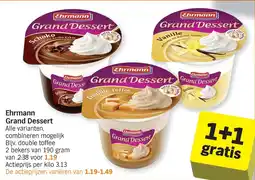 Albert Heijn Ehrmann Grand Dessert aanbieding