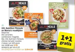 Albert Heijn XXL Nutrition Fitmeals en Mama's maaltijden aanbieding