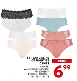 Trafic Set van 2 slips of shorties dames aanbieding