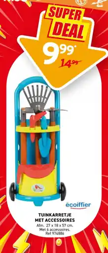 Trafic Ecoiffier tuinkarretje met accessoires aanbieding