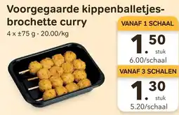 Bon Ap Voorgegaarde kippenballetjes brochette curry aanbieding
