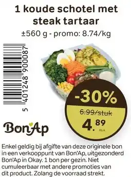 Bon Ap 1 koude schotel met steak tartaar aanbieding