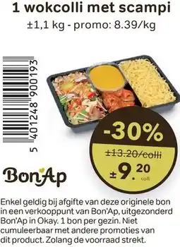 Bon Ap 1 wokcolli met scampi aanbieding