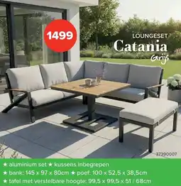 Euroshop Loungeset Catania Grijs aanbieding