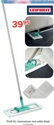 Euroshop Leifheit Profi XL vloerwisser met witte doek aanbieding