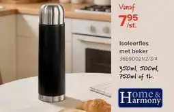 Euroshop Home & Harmony Isoleerfles met beker aanbieding