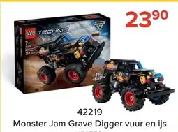 Euroshop Lego Technic Monster Jam Grave Digger vuur en ijs 42219 aanbieding