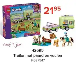 Euroshop Lego Friends 42695 Trailer met paard en veulen aanbieding