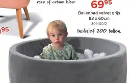Euroshop Ballenbad velvet grijs aanbieding
