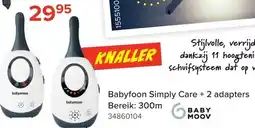 Euroshop Babyfoon Simply Care + 2 adapters aanbieding