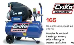 Euroshop Criko Compressor met olie 24; aanbieding
