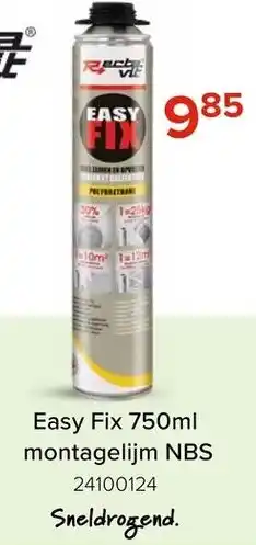 Euroshop Recta vit Easy Fix montagelijm NBS aanbieding