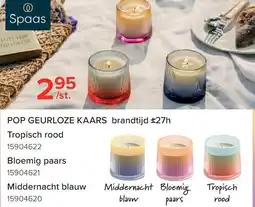 Euroshop Pop geurloze kaars brandtijd aanbieding