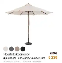 Europoint Houtstokparasol aanbieding