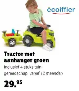 Europoint Ecoiffier Tractor met aanhanger groen aanbieding