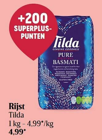 Delhaize Rijst tilda aanbieding