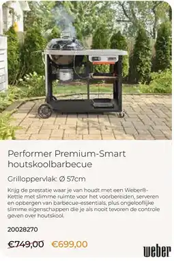 Europoint Weber Performer Premium Smart Houtskoolbarbecue aanbieding