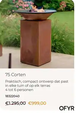 Europoint OFYR 75 Corten aanbieding