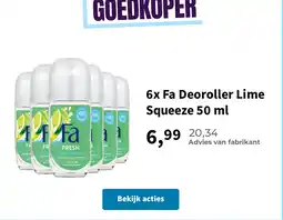 Plein.nl Fa Deoroller Lime Squeeze aanbieding