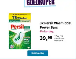 Plein.nl 3 x Persil Wasmiddel Power Bars aanbieding