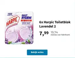 Plein.nl 6x Harpic Toiletblok Lavendel 2 aanbieding