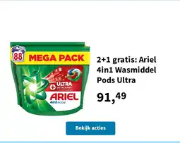 Plein.nl Ariel 4in1 Wasmiddel Pods Ultra aanbieding