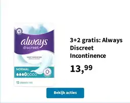Plein.nl Always Discreet Incontinence aanbieding