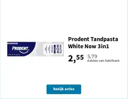 Plein.nl Prodent Tandpasta White Now 3-in-1 aanbieding