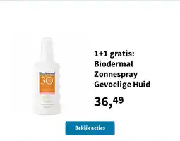 Plein.nl Biodermal Zonnespray Gevoelige Huid aanbieding