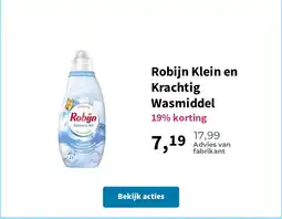 Plein.nl Robijn Klein en Krachtig Wasmiddel aanbieding