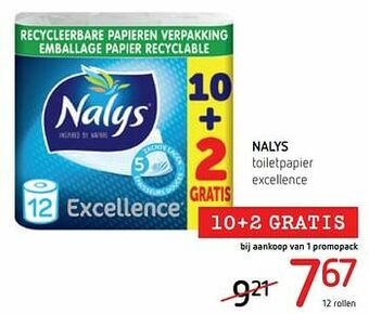 Spar Colruyt Nalys toiletpapier excellence aanbieding