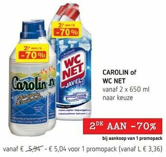 Spar Colruyt Carolin of wc net aanbieding