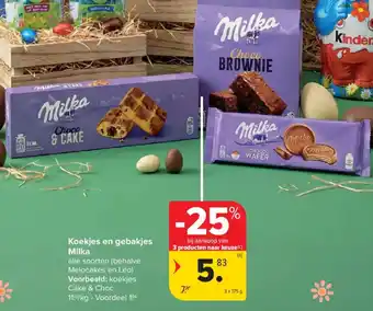 Carrefour Milka Koekjes en gebakjes aanbieding