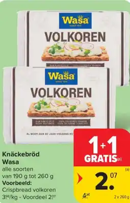 Carrefour Wasa Knäckebröd aanbieding