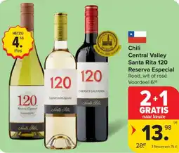 Carrefour Chili Central Valley Santa Rita 120 Reserva Especial aanbieding