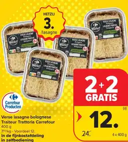 Carrefour Verse lasagne bolognese Traiteur Trattoria Carrefour aanbieding