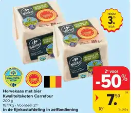 Carrefour Hervekaas met bier Kwaliteitsketen Carrefour aanbieding