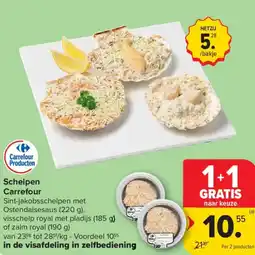 Carrefour Schelpen Carrefour of zalm royal (190 g) aanbieding
