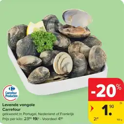 Carrefour Levende vongole Carrefour aanbieding