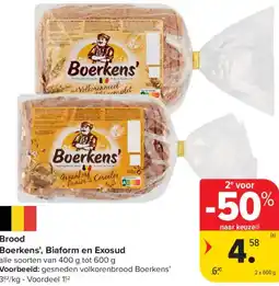 Carrefour Brood Boerkens', Biaform en Exosud aanbieding