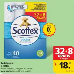 Carrefour Scottex Toiletpapier aanbieding