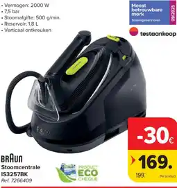 Carrefour Braun Stoomcentrale IS3257BK aanbieding
