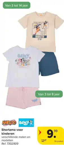 Carrefour Shortama voor kinderen aanbieding