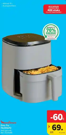 Carrefour Moulinex Easy Fry FA341GF0 aanbieding