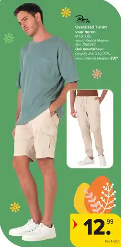 Carrefour Oversized T-shirt voor heren aanbieding