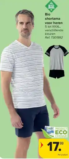 Carrefour Bio shortama voor heren aanbieding