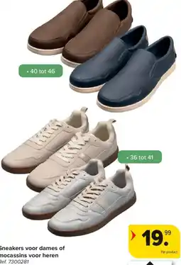 Carrefour Sneakers voor dames of mocassins voor heren aanbieding